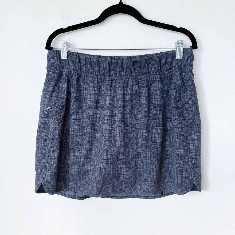 CALIA Athletic‎ Skort Skirt Grey Black Grid Pickleball Golf Womens Medium
